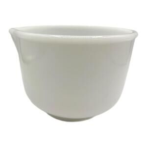 Vintage 1950s Classic Glasbake White Milk Glass Mixing Bowl #12 for Sunbeam